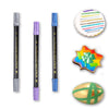 Edible Metallic Markers, 3Pcs Food Shimmering Color Pens With Dual Tips For Cookie/Cake/Cupcake/Fondant/Baking Decorating By Pre