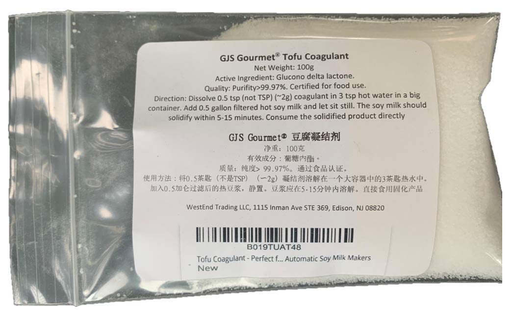 GJS Gourmet Tofu Coagulant - Perfect for Making Organic Tofu Using Automatic Soy Milk Makers