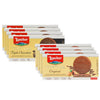 Loacker Tortina Bundle Pack (8 Bag Sampler) - Individually Wrapped Top-Grade Chocolate Enrobed Crispy Wafer Tartlets With Cream Filling - Oriflavor Blendal And Triple Chocolate - Nothing Artificial And Sustainably Sourced - 8 X 4.44 Oz