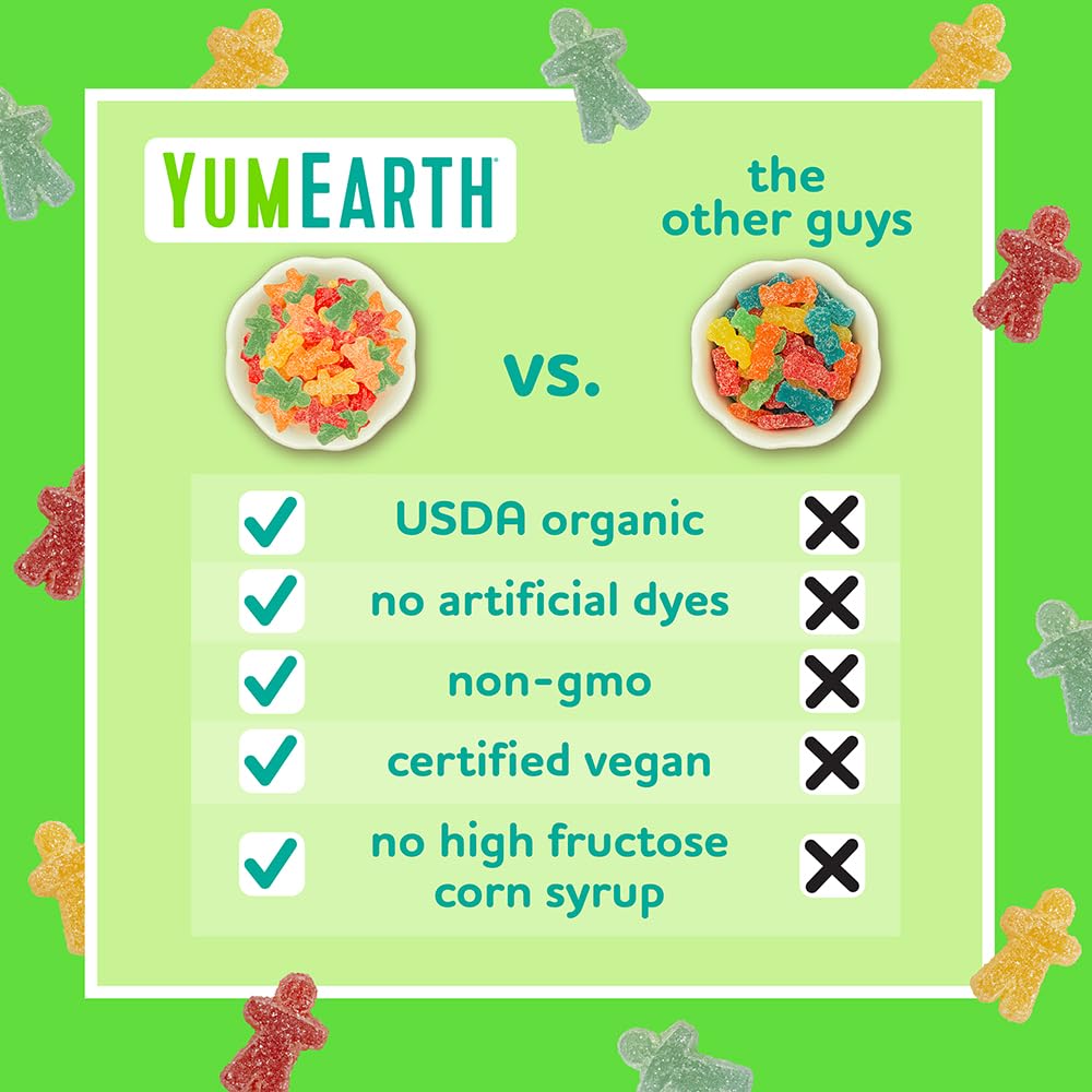 Yumearth Organic Sour Littles Chewy Candy - Allergy Friendly (Top 9 Free), No Artificial Dyes Or Flavors, Non Gmo, Gluten Free,