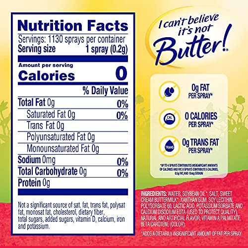 I Cant Believe Its Not Butter, Spray, 8 Fl Oz