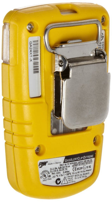 Bw Technologies Bwc2-X Bw Clip Single Gas O2 Monitor, 19.5/23.5, Yellow