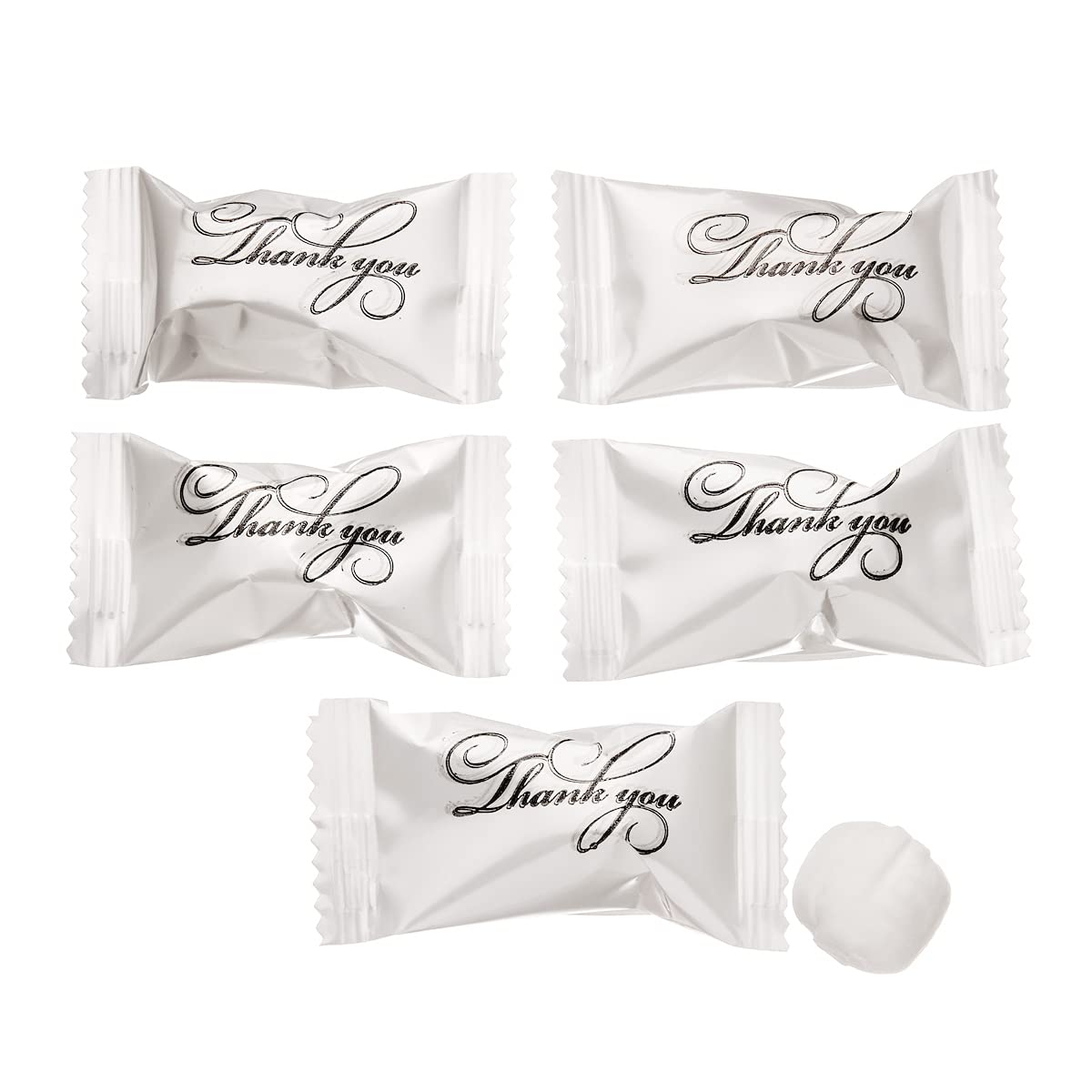 Candy Envy - Modern Thank You Buttermints - 13 Oz. Bag - Approximately 100 Individually Wrapped Mints - Reception Desk