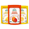 NATIERRA Organic Freeze-Dried Pineapple, Banana & Mango | USDA Organic, Non-GMO & Vegan | Variety Pack (of 3)
