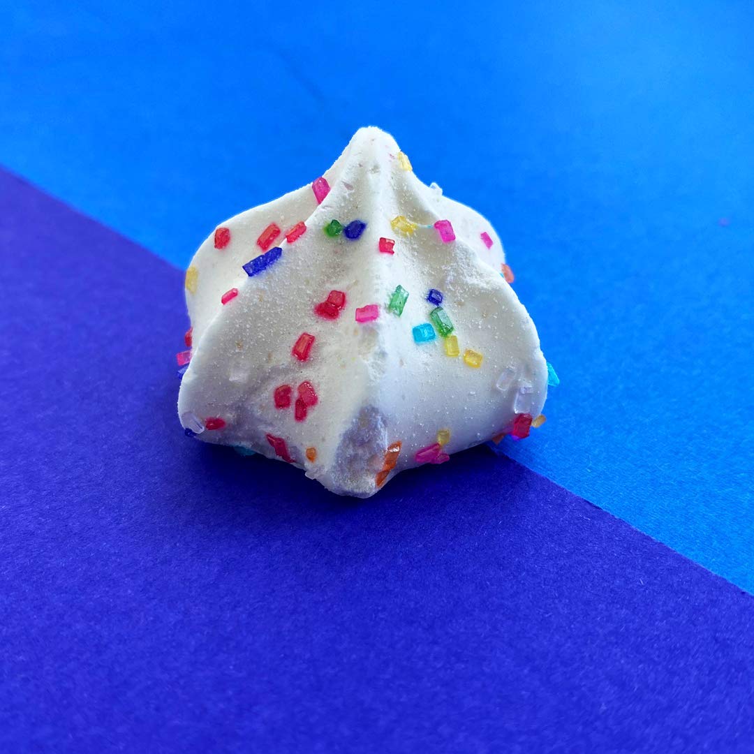 Krunchy Melts - Original Meringue Cookies - Birthday Cake Flavor - Meringues - Fat Free - Gluten Free - Nut Free - 90 Calories Per Serving - Low Calorie Snack - Sweet Treats - 4 Oz