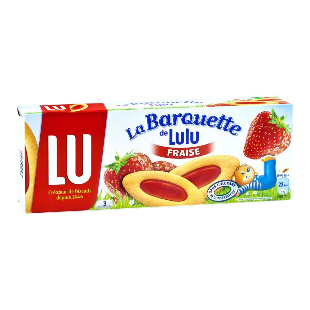 French Cookies Lu Barquettes Strawberry