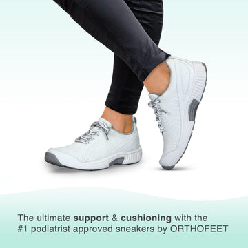 Orthofeet Wide Toe Box Shoes For Women - Ideal For Bunions & Hammertoes Relief - Therapeutic Walking Shoes With Arch Support, Cu