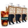 Wandering Bear Straight Black Organic Cold Brew Coffee, 32 Fl Oz, 3 Pack - Extra Strong, Smooth, Organic, Unsweetened, Shelf-Sta