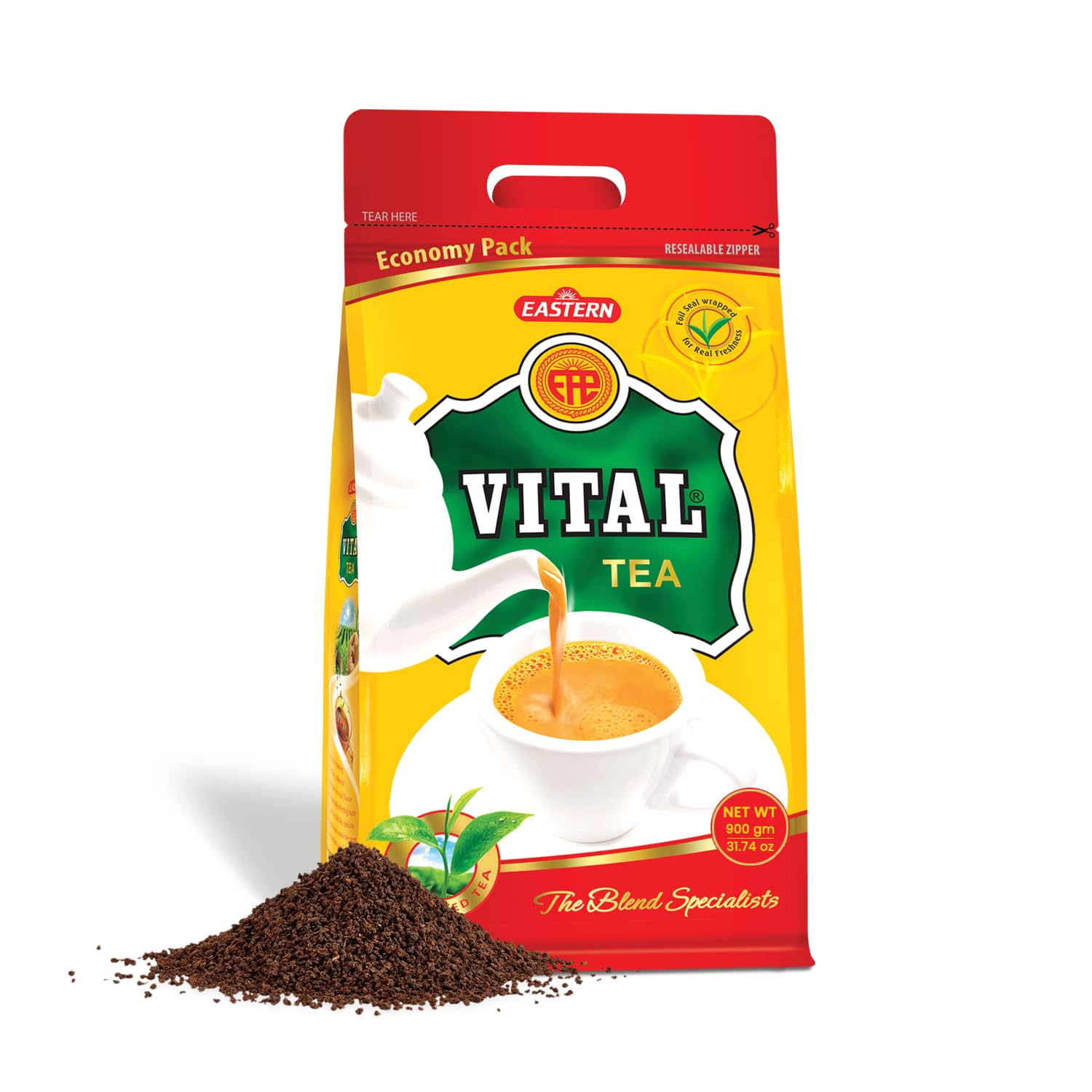 Vital Kilo Zip Pouch, Black Tea, Premium Hand-Picked Kenyan Loose-Leaf Tea, Naturally Anti Oxidized Black Loose Tea Leaf Blend,