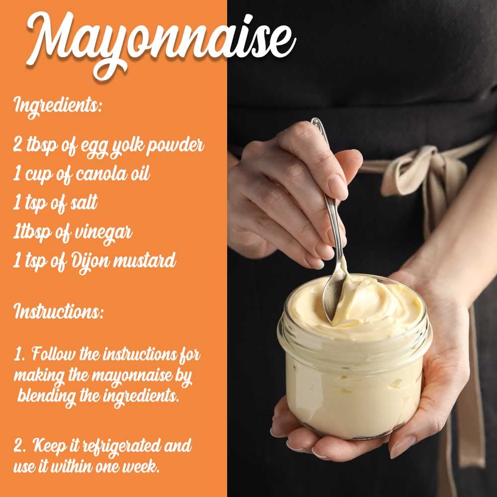 Eggylicious - Pack Of 4 - Egg Yolk Powder, Dried Natural Protein Powder, Made From Fresh Eggs, Pasteurized,Smoothies, Non-Gmo, N