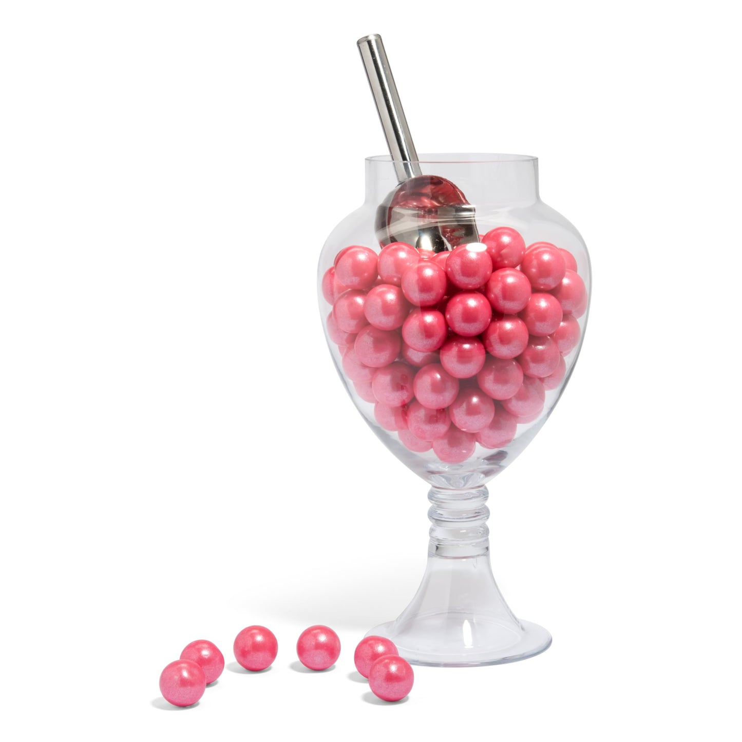 Large 1" Shimmer Pink Gumballs - 2 Pound Bag - Approximately 120 Gumballs Per Bag