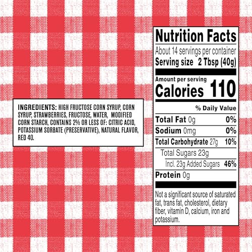 Smucker'S Sundae Syrup Strawberry Flavored Syrup, 20 Ounces (Pack Of 12)