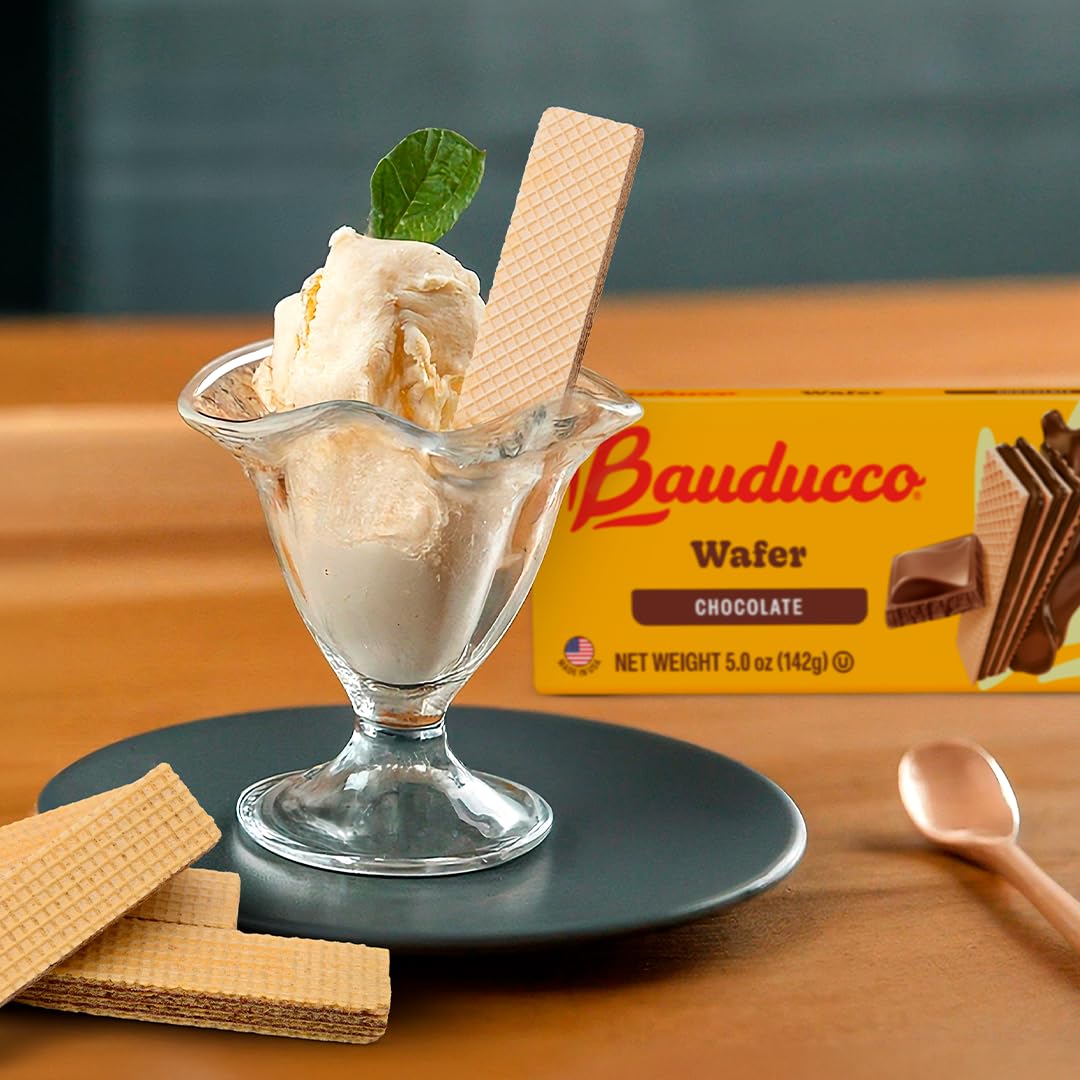 Bauducco Wafer Cookies, Assorted, Chocolate, Vanilla, And Strawberry, 60 Oz (Pack Of 12) - Crispy & Delicate Wafer Cookies With