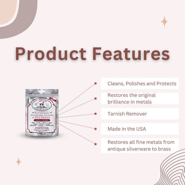 Cape Cod Polishing Cloths for Fine Metals - Jewelry Cleaner & Tarnish Remover, 2 Pack of 4x6 Cloths, Brilliant Shine