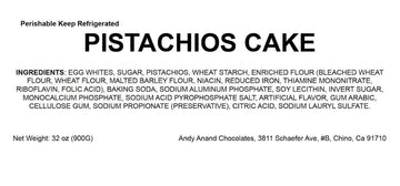 Andy Anand Luxurious Caramel Pistachio Cake 9'' - 2.6 Lbs | Fresh, Gourmet Gift, No Preservatives, Handmade Daily - Perfect For