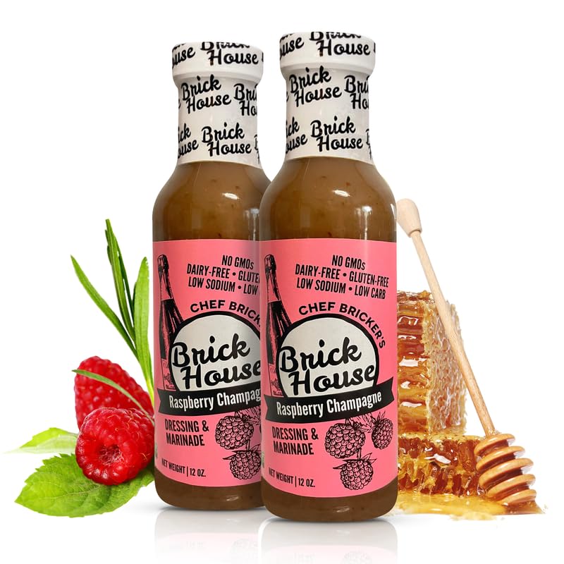 Brick House Raspberry Vinaigrette Salad Dressing, Low Sodium, Gluten F –  Groceryeshop