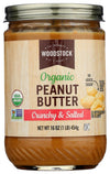Woodstock Organic Crunchy Peanut Butter 16 Ounces (Case of 12)