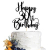 Dcokska Happy Birthday 30th Cake Topper,Men/Women 30th Birthday,30th Anniversary Party Cake Topper Decorations/Dinner Party Deco