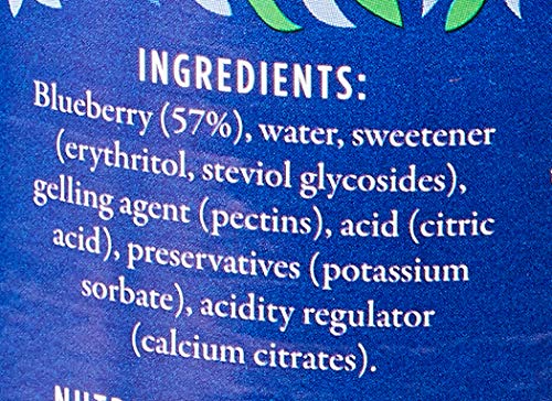 GOOD GOOD No Added Sugar Blueberry Jam - Keto Friendly Jelly - Low Carb, Low-Calorie and Vegan - Diabetic Friendly - 12oz / 330g