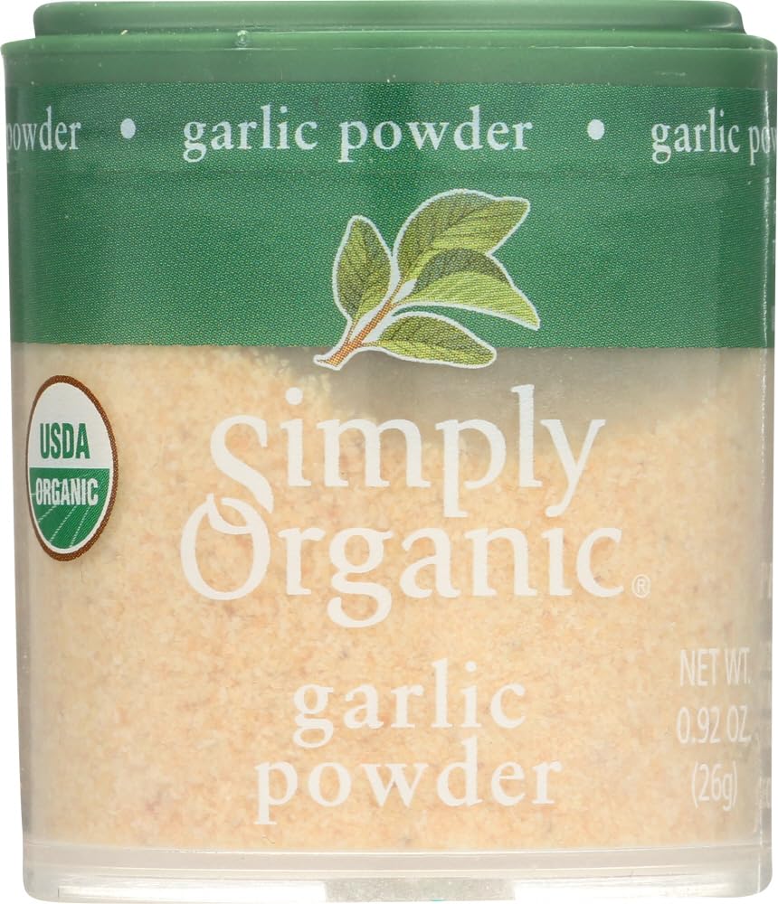 Simply Organic Garlic Powder Certified Organic, 0.92-Ounce Containers (Pack of 6) (Value Bulk Multi-Pack)