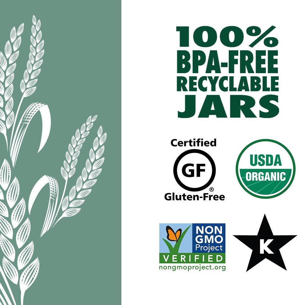 RiceSelect Organic Jasmati Rice, 32-Ounce Jars, 4-Pack, 2 Pound Total, Model 905616