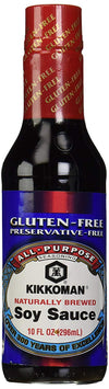 Kikkoman Soy Sauce, Gluten Free, 10 oz