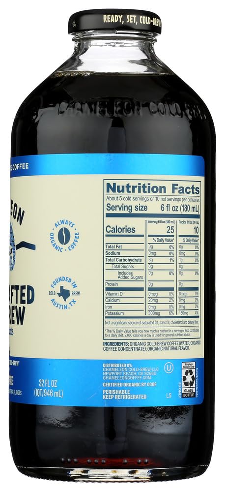 Chameleon Cold-Brew Vanilla Coffee Concentrate, 32 Fl Oz (Pack of 2)