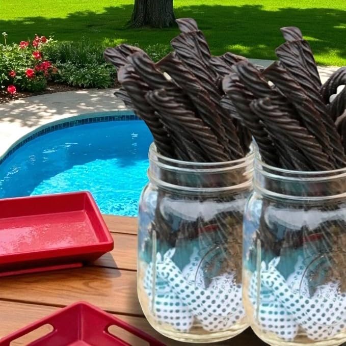 KLUB BULK Black Licorice Twists – Soft and Chewy Candy for Snacking – 1.5 lbs (24 oz)
