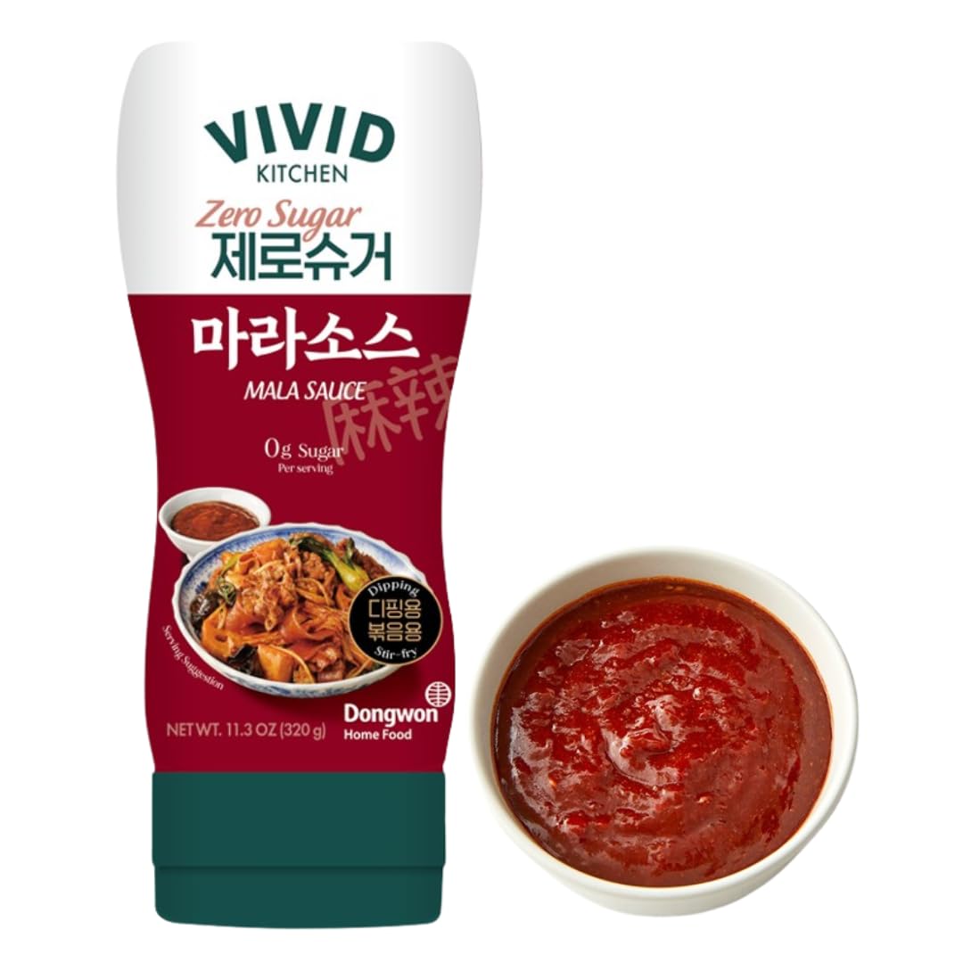 VIVID KITCHEN Mala Sauce | No Preservatives | Versatile Easy-to-Squeeze (2 Pack) (Mala Sauce (Low Calorie & Zero Sugar))