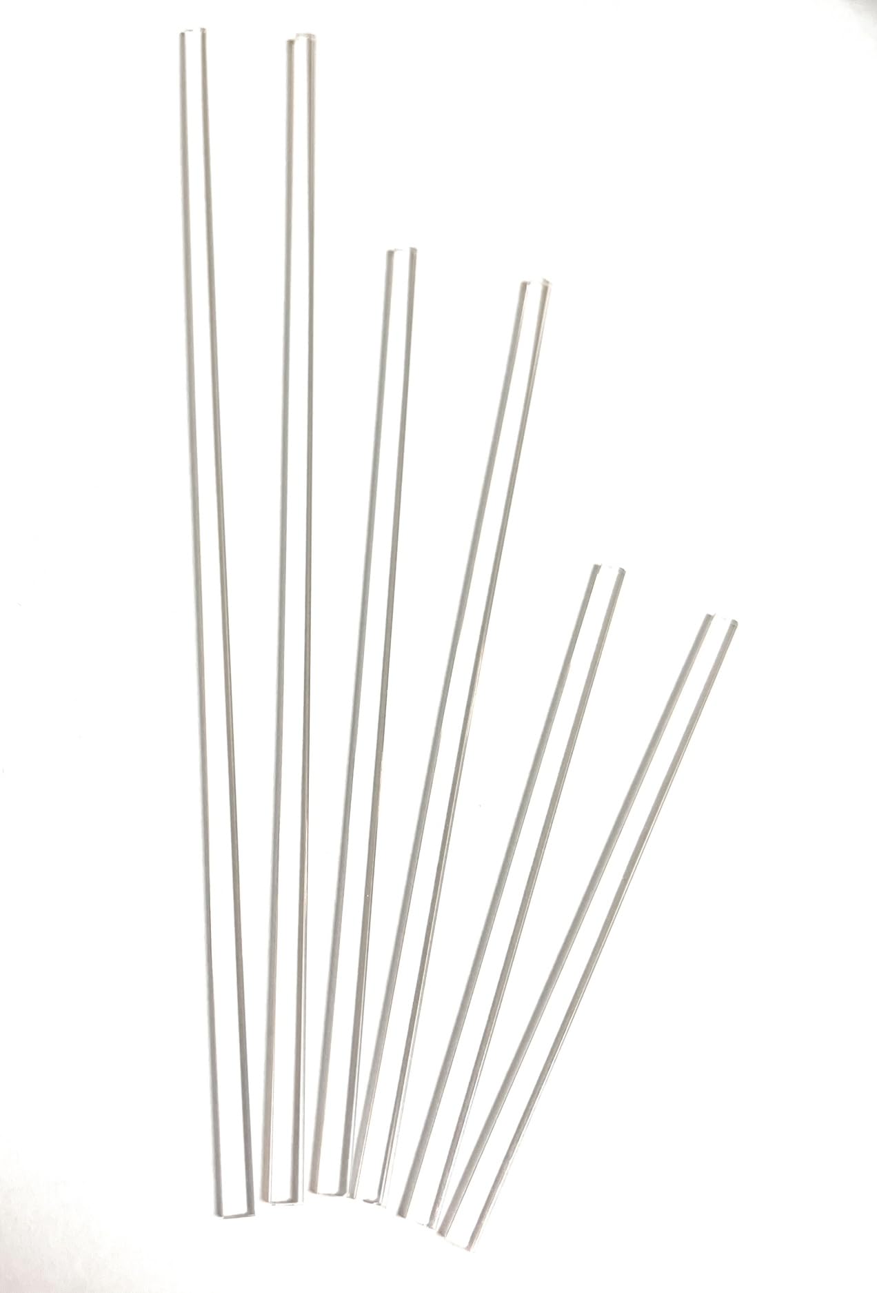 100Pcs 6'' X 4Mm Flat Clear Sticks For Cake Toppers Cake Pops Or Lollipops - Acrylic Plexiglass Sticks Transparent Clear, Strong
