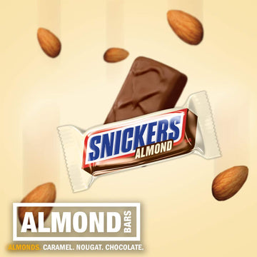 Snickers Almond Fun Size Milk Chocolate Candy Bars, 10.23Oz Bag