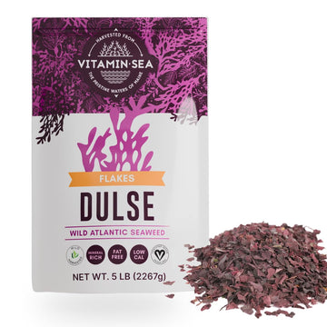 VITAMINSEA Dulse Dried Seaweed | Wild North Atlantic Seaweed for Snacking, Seasoning, Soups & Salads | Rich in Vitamins, Mineral