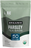 J Mac Botanicals, Organic Parsley Leaf (50 Tea Bags), Parsley Tea Bags, Certified Organic By Organic Certifiers, Inc., Tea Bag M