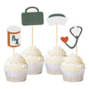 Ercadio 24 Pack Nursing Cupcake Toppers Nurse Graduation Cupcake Topper Medical Rn Themed Birthday Party Cake Decoration Picks