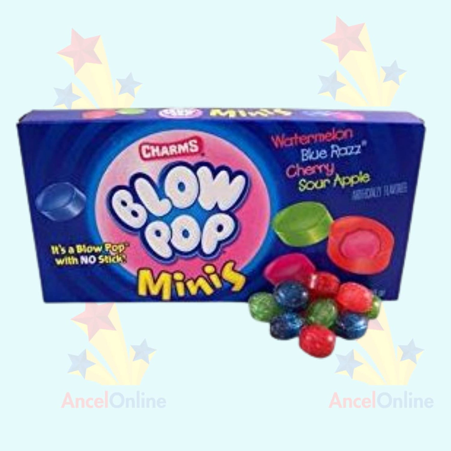 Charms Blow Pops Minis Theater Box, 3.5 Oz (Pack Of 12)