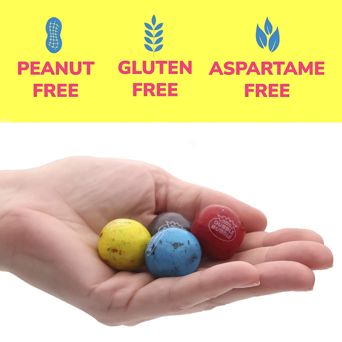 Gumballs In Jar- Berry Blots Gumballs - 1 Inch Large Chewing Bubble Gum - Big Fruity Gum For Kids 0.55 Lb - 32 Pcs Gum For Kids
