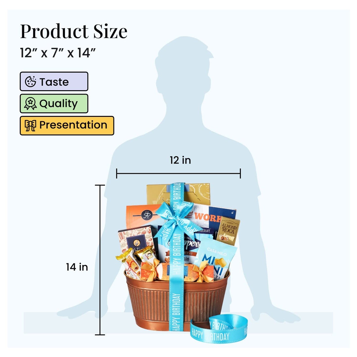 Broadway Basketeers Happy Birthday Gift Basket Of Gourmet Sweets & Snacks Share The Joy With Jam Packed Birthday Gift Basket Perfect For Mom, Dad, Family Friends, And Business Associates