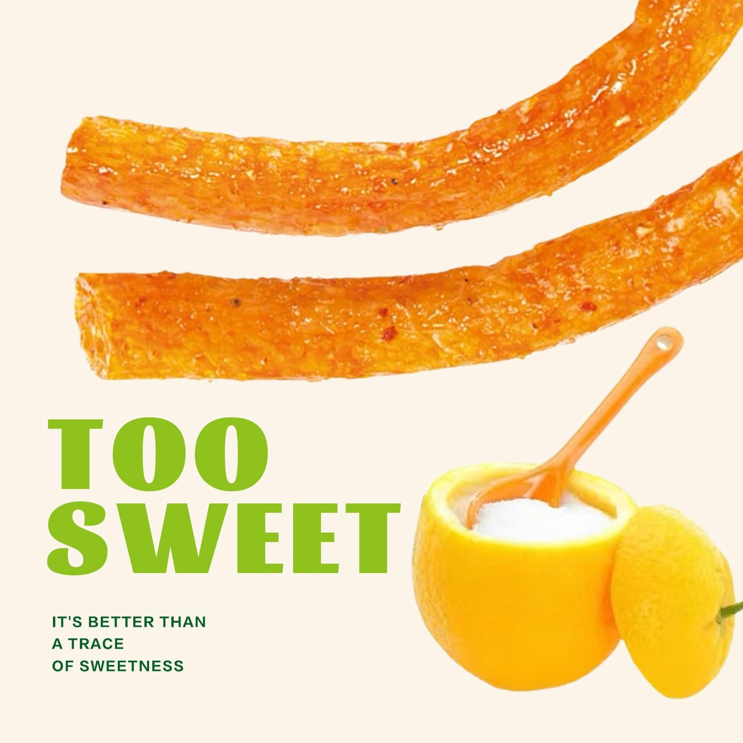 Spicy Strips - (Mustard Flavor) Spicy Gluten Latiao, Chinese Special Casual Snack Food, Made From Wheat/Chili/Spice, Low Sugar A