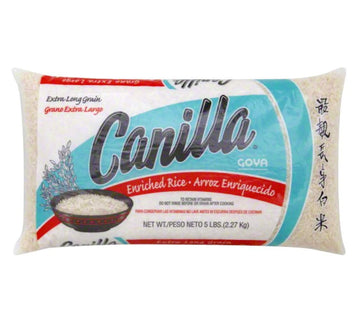 Goya Canilla Enriched Extra Long Grain Rice, 5.0 Lb, Arroz Enriquecido De Grano Extra Largo, 2.27Kg