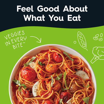 Veggiecraft Farms Spaghetti Pasta Made With Lentil, Peas, & Cauliflower - Spaghetti Noodles, Cauliflower Noodles, Gluten Free, V