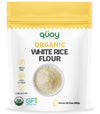 Quay Naturals Organic White Rice Flour, 2 lb, Finely Milled for Baking & Cooking - Gluten Free, Non GMO