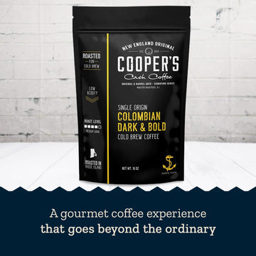 Colombian Dark Roast, Single Origin, Gourmet Organic Cold Brew Coffee Beans, Smooth Taste Of Cocoa With Light Fruited Flavors, C