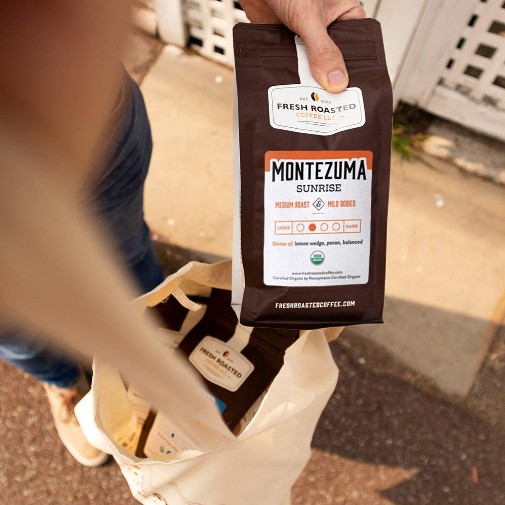 Fresh Roasted Coffee Organic Montezuma Sunrise Medium Roast Whole Bean 2 lb