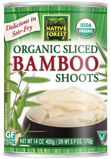 Native Forest Organic Sliced Bamboo Shoots - Bamboo Shoots Canned, Bamboo Shoots To Eat, Stir Fry Vegetables, Canned Vegetables - 14 Oz (Pack Of 6)