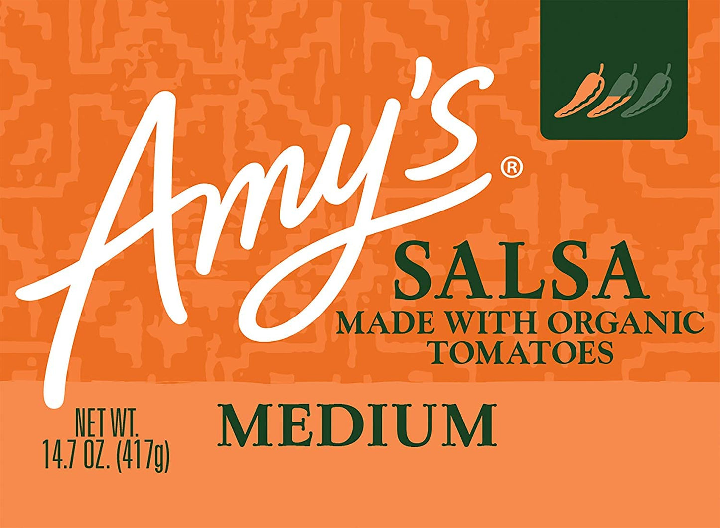 Amys Salsa Medium Gf Org, 14.7 Oz (Pack Of 6)