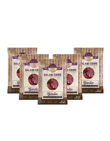 Passover Exodus Salami Chips - Garlic, 5 Pack