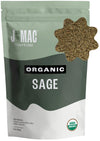 J Mac Botanicals, Organic Rubbed Sage (2 Oz), Certified Organic Dried Sage Leaf, Herb Seasoning, Excellent For Sausage Making, F