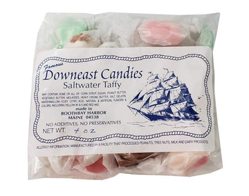 Maine Salt Water Lobster Taffy - 4Oz Assorted Flavors (Cherry, Blueberry, Lemon, Watermelon, Mint, Raspberry)