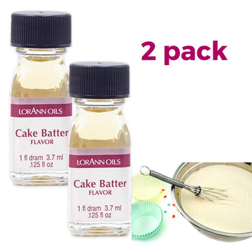 LorAnn Cake Batter SS Flavor, 1 dram bottle (.0125 fl oz - 3.7ml - 1 teaspoon) -2 Pack