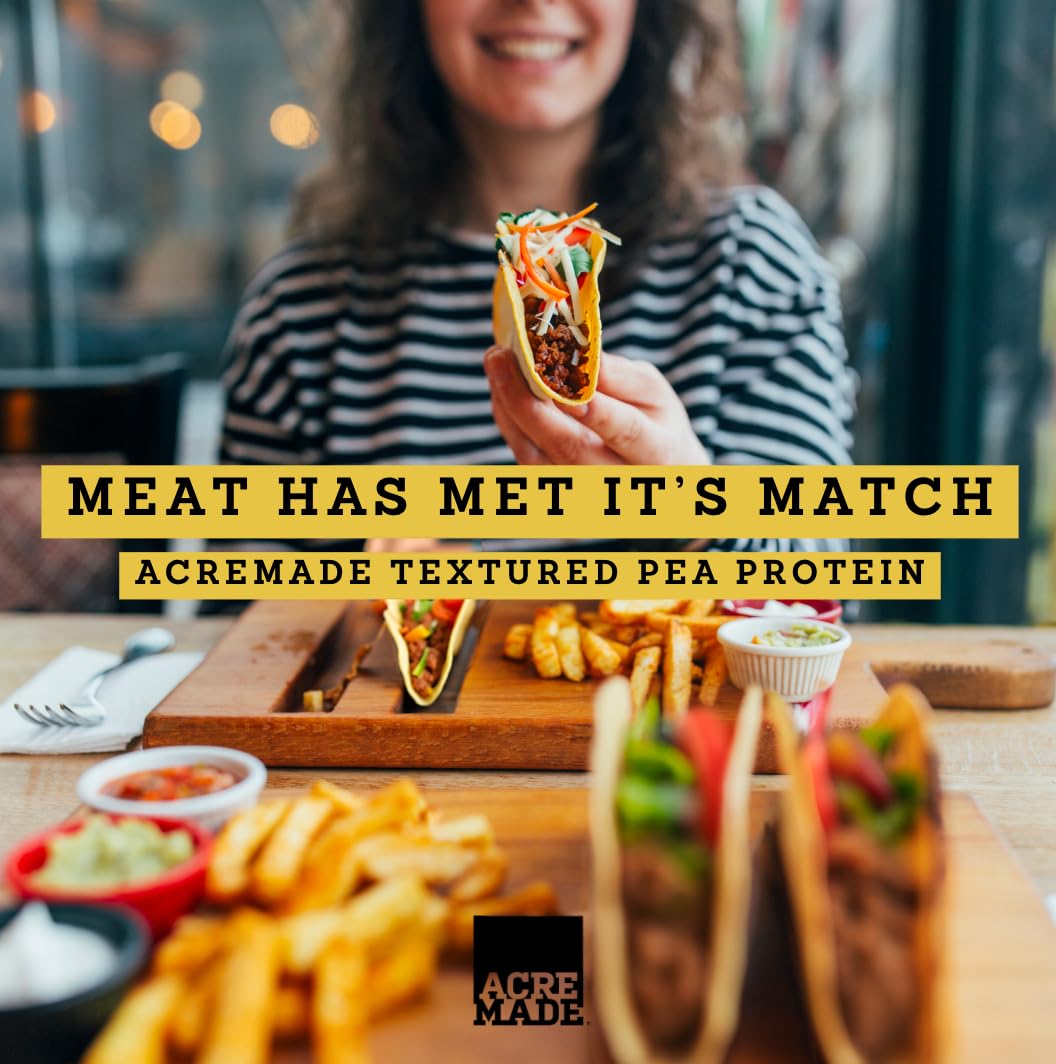 PURIS AcreMade Unflavored Pea Protein Crumbles, 5 LB Bag, Gluten Free, Soy Free, 21g Protein, Plant-Based Vegan Meat Substitute